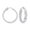 Thumbnail Image 1 of Hoop Earrings 14K White Gold 25mm
