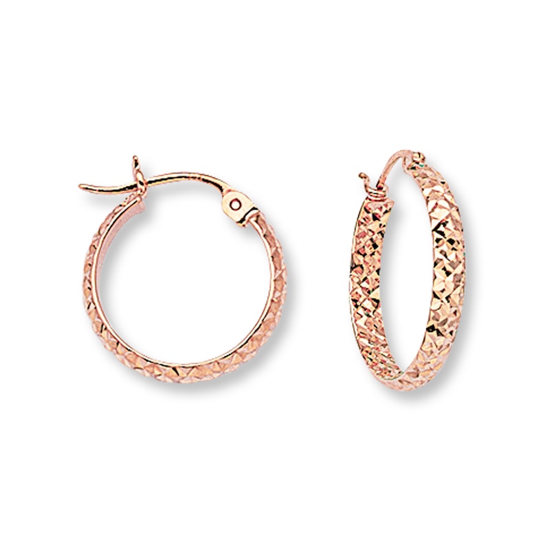 Main Image 1 of Hoop Earrings 14K Rose Gold 15mm