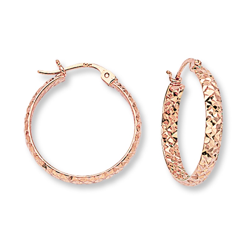 Rose gold hoop earrings