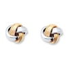 Thumbnail Image 1 of Love Knot Earrings 14K Two-Tone Gold