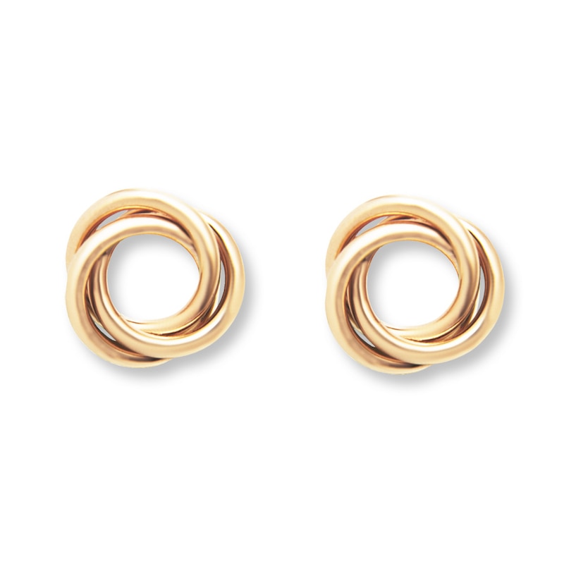 Main Image 1 of Love Knot Earrings 14K Yellow Gold