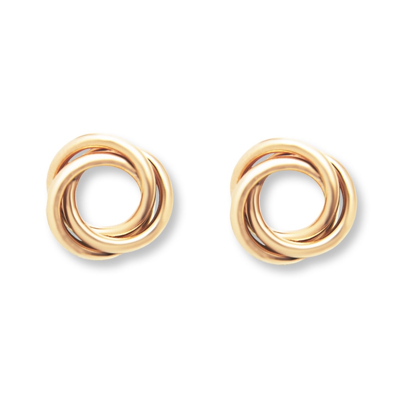 Love Knot Earrings 14K Yellow Gold