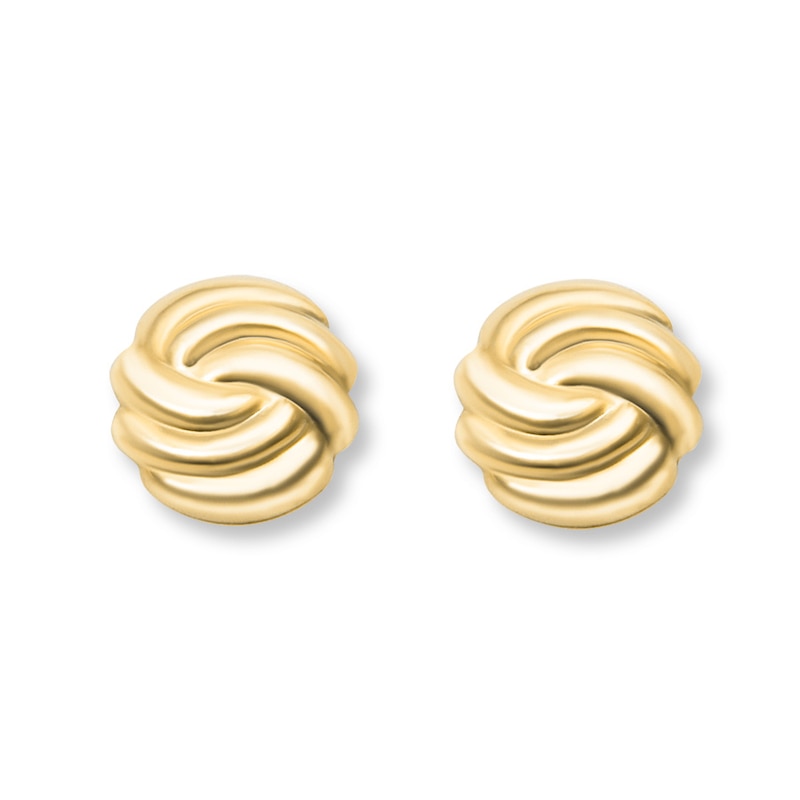 Main Image 1 of Love Knot Earrings 14K Yellow Gold