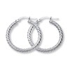 Thumbnail Image 1 of Hoop Earrings 14K White Gold 25mm