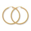 Hoop Earrings 14K Yellow Gold 50mm