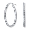 Thumbnail Image 1 of Hoop Earrings 14K White Gold 45mm
