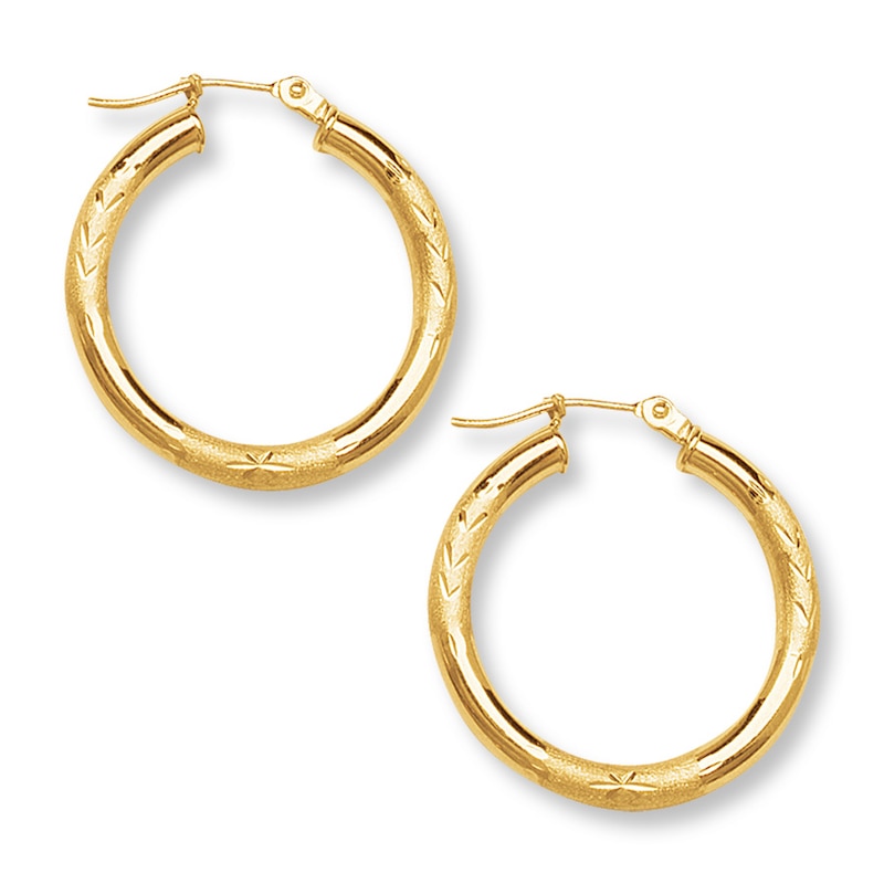 Main Image 1 of Hoop Earrings 14K Yellow Gold 35mm