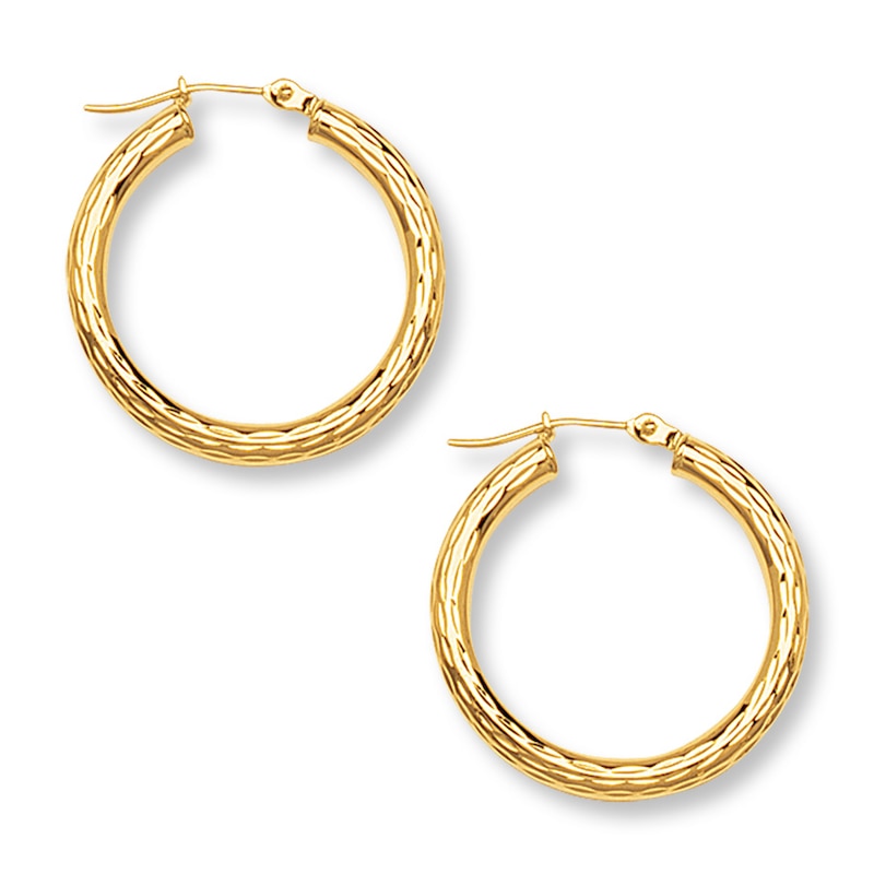 Main Image 1 of Hoop Earrings 14K Yellow Gold 25mm