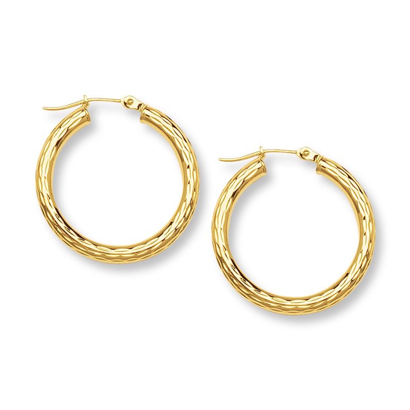 Main Image 1 of Hoop Earrings 14K Yellow Gold 35mm