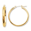Thumbnail Image 1 of Etched Hoop Earrings 14K Yellow Gold 25mm