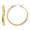 Thumbnail Image 1 of Etched Hoop Earrings 14K Yellow Gold 35mm