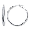 Thumbnail Image 0 of Etched Hoop Earrings 14K White Gold 35mm