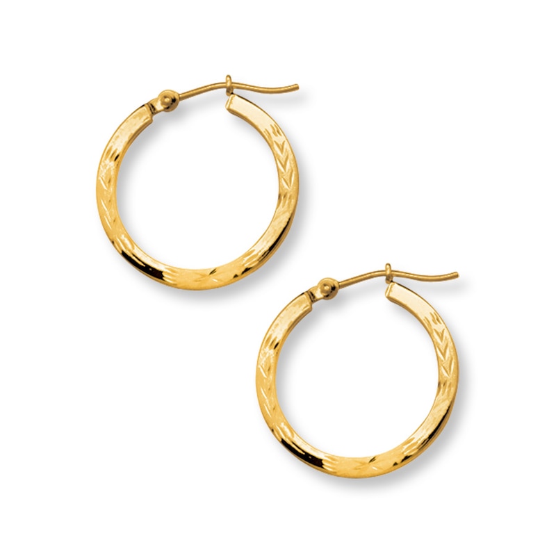 Main Image 1 of Hoop Earrings 14K Yellow Gold 20mm