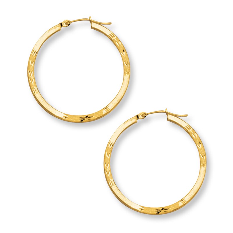 Main Image 1 of Hoop Earrings 14K Yellow Gold 30mm
