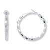 Thumbnail Image 1 of Florentine Hoop Earrings 14K White Gold 30mm