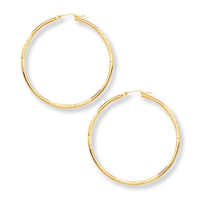 Main Image 1 of Hoop Earrings 14K Yellow Gold 40mm