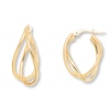 Thumbnail Image 0 of Twisted Hoop Earrings 14K Yellow Gold
