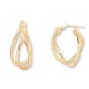 Thumbnail Image 1 of Twisted Hoop Earrings 14K Yellow Gold