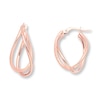 Thumbnail Image 1 of Twisted Hoop Earrings 14K Rose Gold