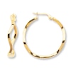 Thumbnail Image 1 of Geometric Hoop Earrings 14K Yellow Gold 30mm