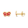 Thumbnail Image 1 of Children's Earrings 14K Yellow Gold Butterfly