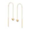 Thumbnail Image 1 of Heart Threader Earrings 14K Yellow Gold