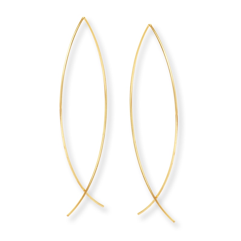 14Kt Gold Wire Threader Earrings Threader Earrings 14Kt Gold Wire Threader Earrings Threader Earrings