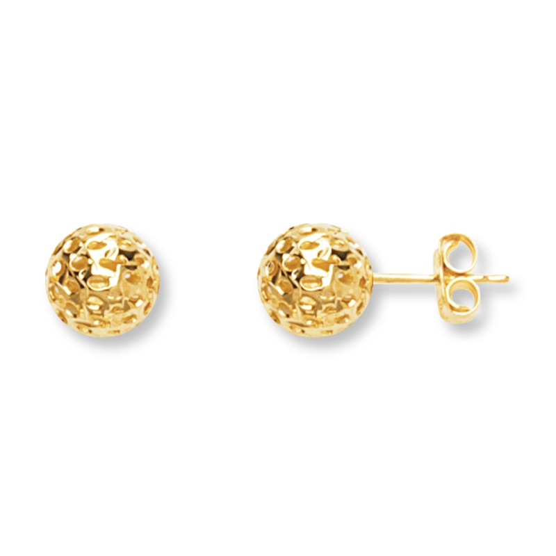 Main Image 1 of Ball Earrings 14K Yellow Gold