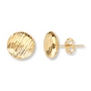 Thumbnail Image 1 of Textured Button Earrings 14K Yellow Gold