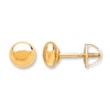 Thumbnail Image 0 of Children's Earrings 4mm Flat-top Ball 14K Yellow Gold