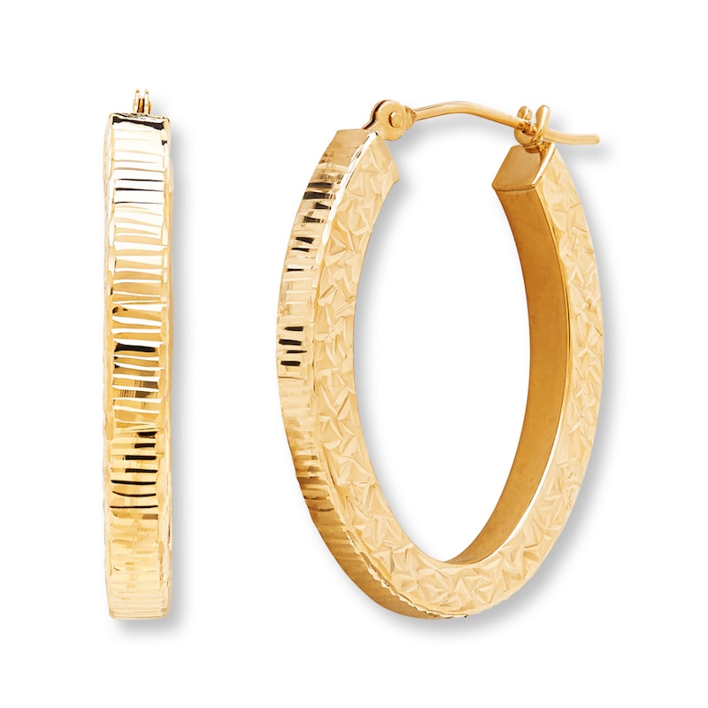 Hoop Earrings 10K Yellow Gold