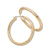Thumbnail Image 0 of Textured Hoop Earrings 14K Yellow Gold