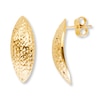 Tapered Curved Earrings 14K Yellow Gold