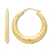 Thumbnail Image 0 of Textured Hoop Earrings 10K Yellow Gold