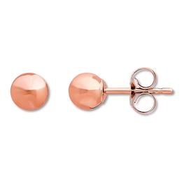 5mm Ball Earrings 14K Rose Gold