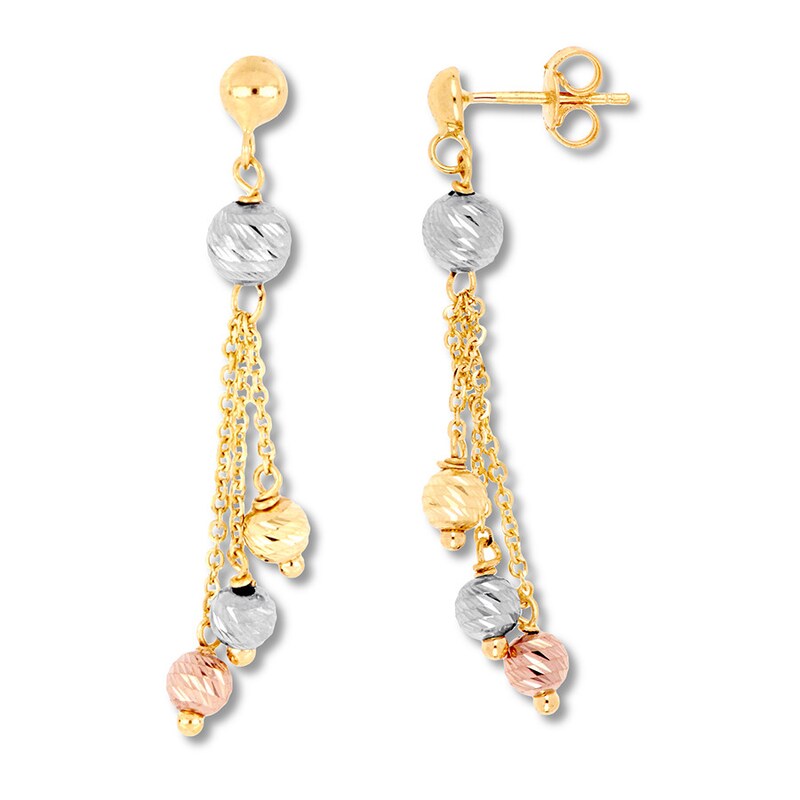 Tri Color Dangle Earrings