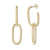 Geometric Double Link Earrings 10K Yellow Gold