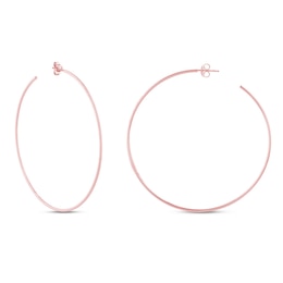 Large Hoop Earrings 14K Rose Gold 60mm