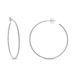 Hoop Earrings 14K White Gold 40mm