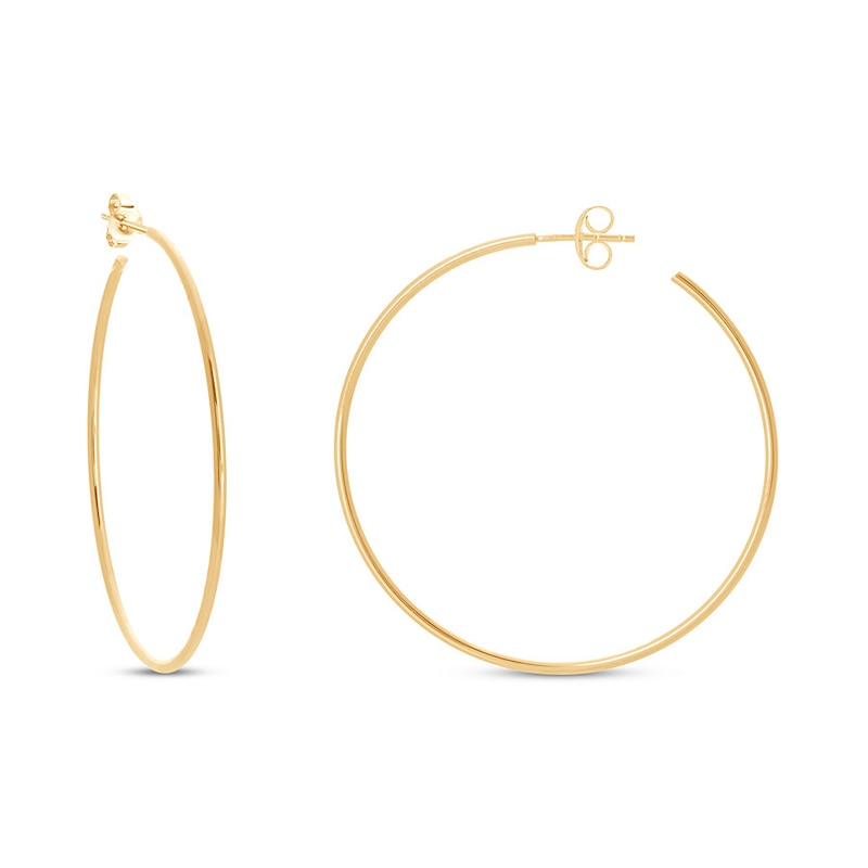 Hoop Earrings 14K Yellow Gold 40mm