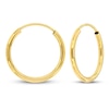 Continuous Hoop Earrings 14K Yellow Gold 14mm