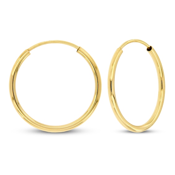 Continuous Hoop Earrings 14K Yellow Gold 20mm | Kay
