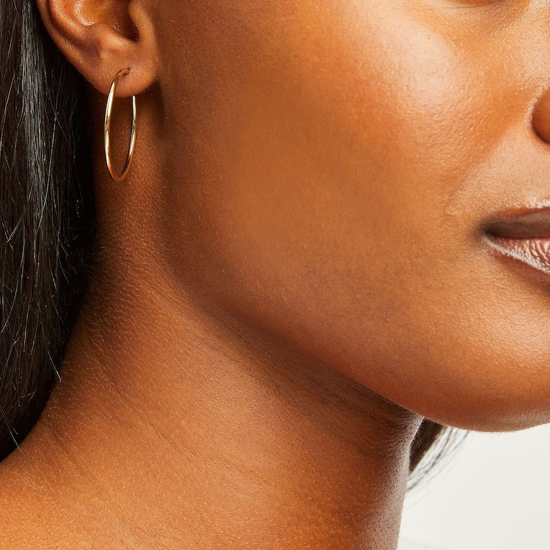 Sleek Big Heart Hoop Earrings