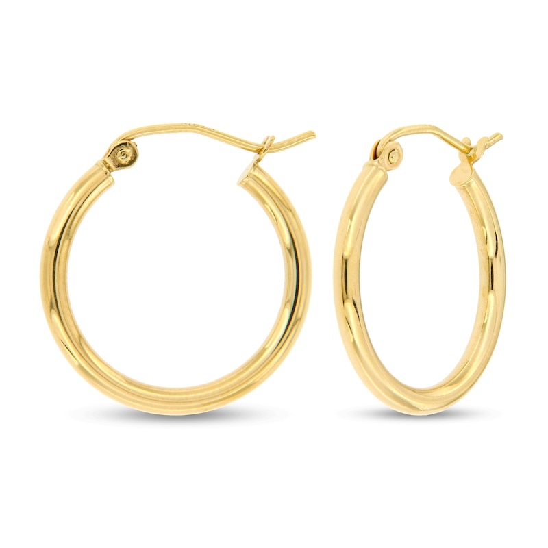 Hoop Earrings 14K Yellow Gold 20mm