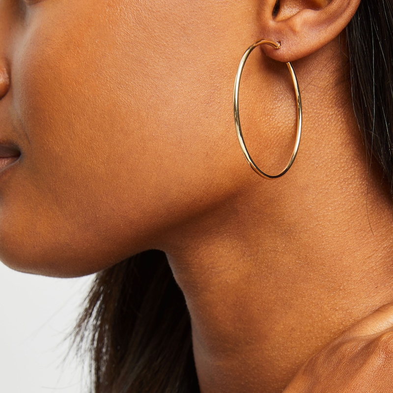 Main Image 2 of Hoop Earrings 14K Yellow Gold 50mm