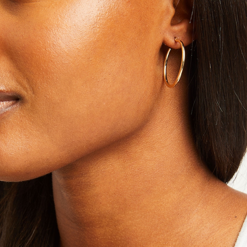 Main Image 2 of Hoop Earrings 14K Yellow Gold 30mm