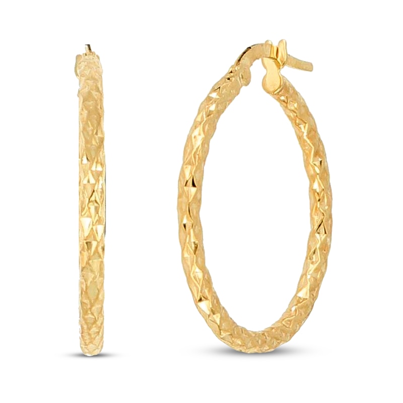 Hoop Earrings 14K Yellow Gold 20mm