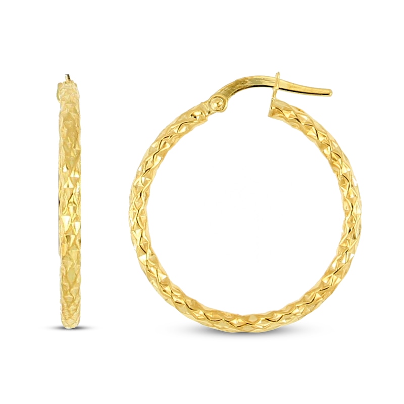 Hoop Earrings 14K Yellow Gold 20mm