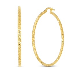 Hoop Earrings 14K Yellow Gold 40mm