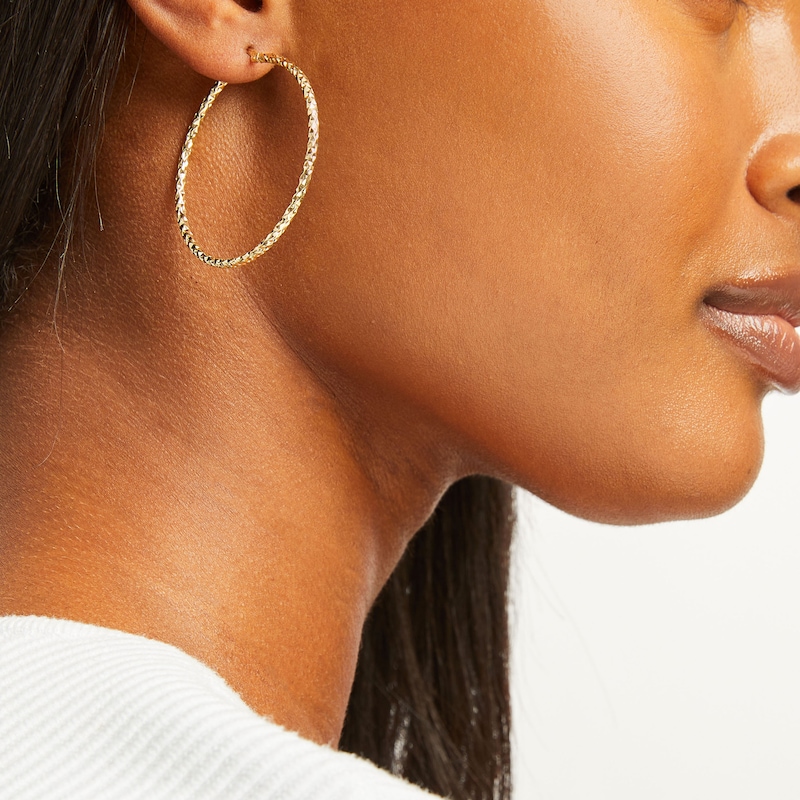 Main Image 3 of Hoop Earrings 14K Yellow Gold 40mm